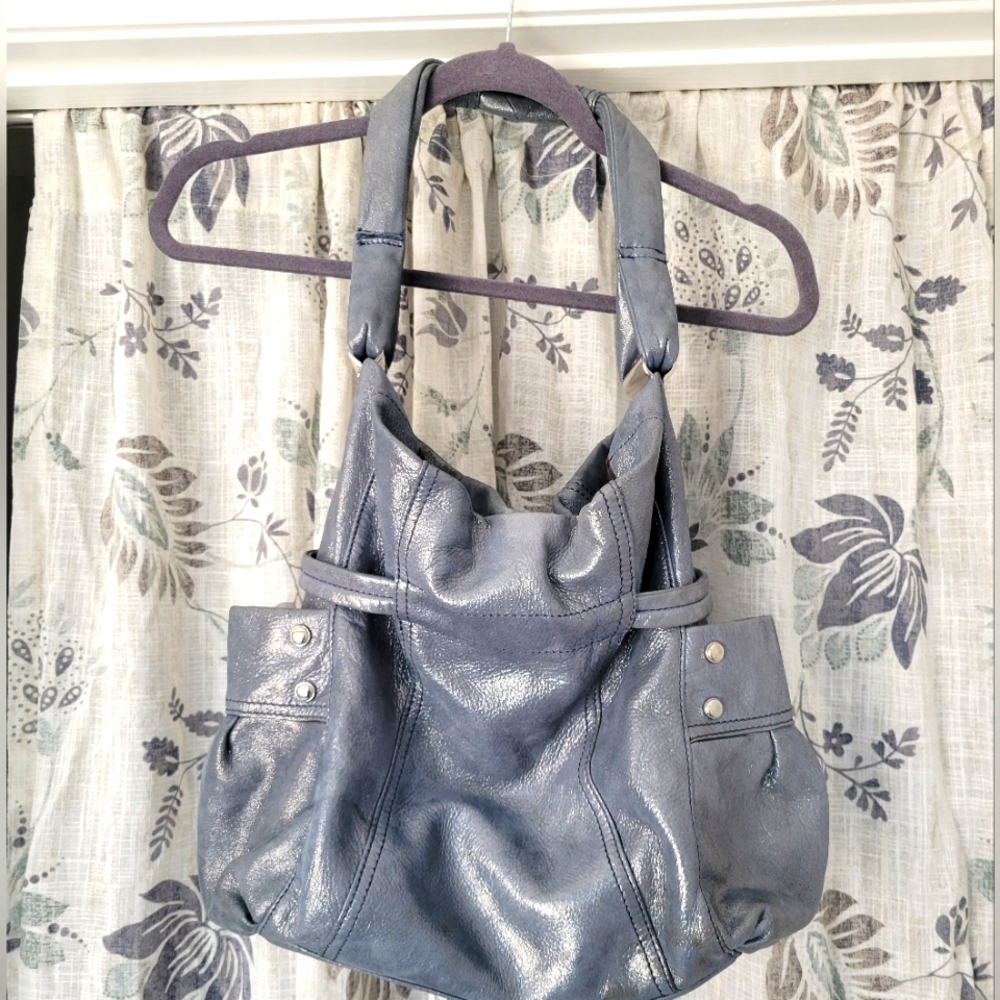 B. Makowsky Pebble Grain Metallic Leather Hobo Bag